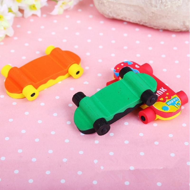 Kreativer Niedlicher Kawaii Skateboard TPR Gummi Radiergummi Für Kinder Geschenk Schule Schulbedarf