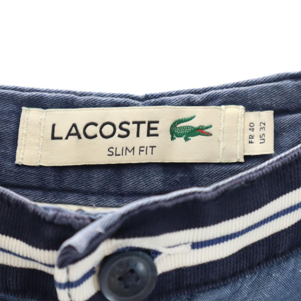 Lacoste Linen Blend Shorts 40 Blue Navy Blue Men's Used