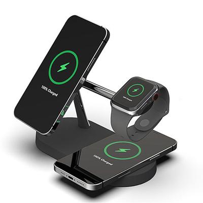 Magnetisches 3-in-1-Wireless-Ladegerät für Magsafe Iphone 12 13 14 Pro Max Induktionsladestation für Airpods Iwatch Ladegeräte Lampe