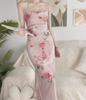 French Sweet Babes Sexy Floral Suspender Dress Women's Summer Design Sense Niche Split Ends Show Thin Long Skirt Tide