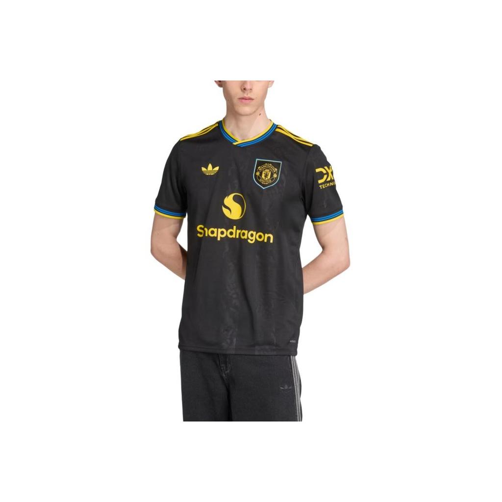 Adidas Originaler Manchester United 25/26 Mote Komfortabel Slim Fit Rund hals Kort ermet Fotballskjorte Herre Topper KD4225