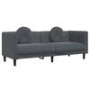 Vidaxl Sofa 3-Osobowa Z Poduszkami, Ciemnoszara, Aksamit