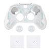 PlayVital Stellar Mecha Silicone Protective Cover for Xbox Elite Series Grip Protector with 2 Thumb Grip Caps and Mechanical White 2, Non-Slip