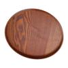 Round Shape Wooden Plate Brown Tea Tray Coffee Serving Wood Serving Tray  Home Kitchen