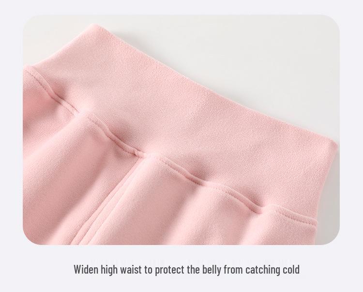 High-Waisted Baby Plush Long Johns Set - Warm Autumn/Winter Underwear for Boys & Girls