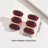 Fashion Retro Burgundy Resin Earrings Luxury Elegant Women Jewelry