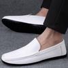 Big Size 38 -47 Italian Mens Shoes Casual Luxury  Summer Men Loafers Leather Moccasins Comfy Breathable Slip On Boat Shoes