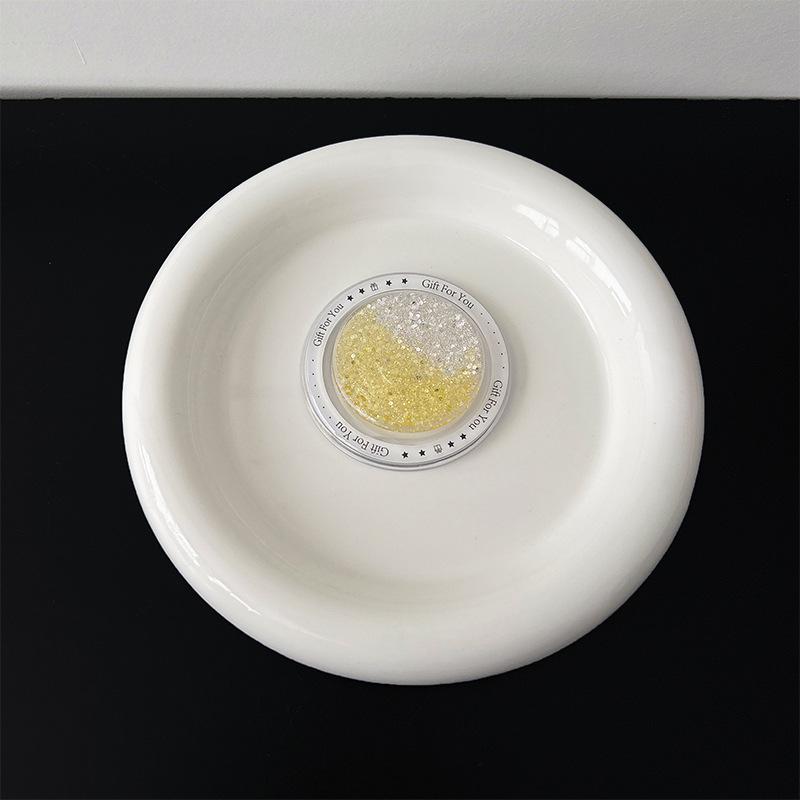 Round Glitter Love Mobile Phone Airbag Bracket Wind Magnetic Suction Magsafe Back Sticker Women'S Small Fresh Ring