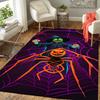 1pc Spider and Pumpkin Design Indoor Area Rug - Soft, Anti-Slip, and Durable Gaming Room Decor for Bedroom