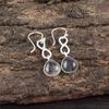 Natural Black Rutile Gemstone 925 Sterling Silver Earrings 1.60" Handmade Partywear Jewelry EE-15-24
