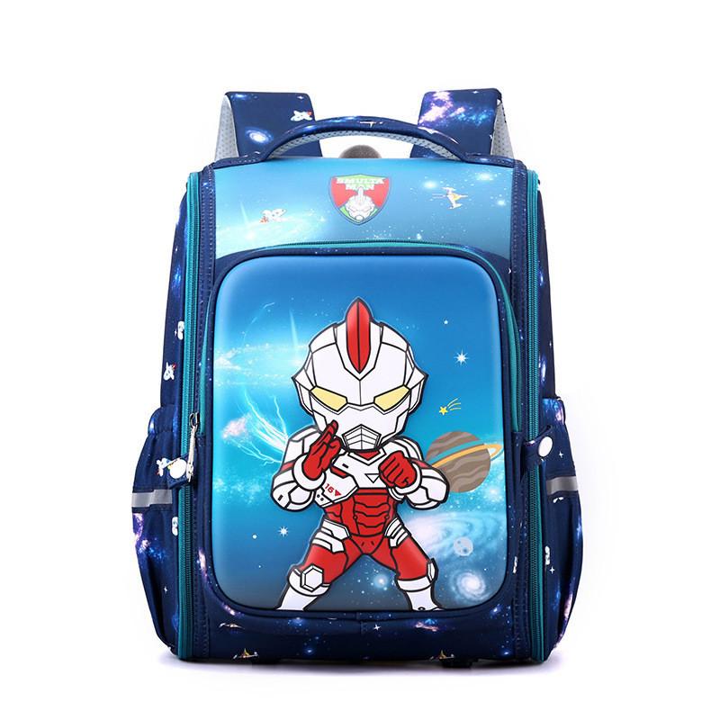 Adorable Cartoon Kids School Backpack Spacious Oxford Fabric Lightweight Ergonomic
