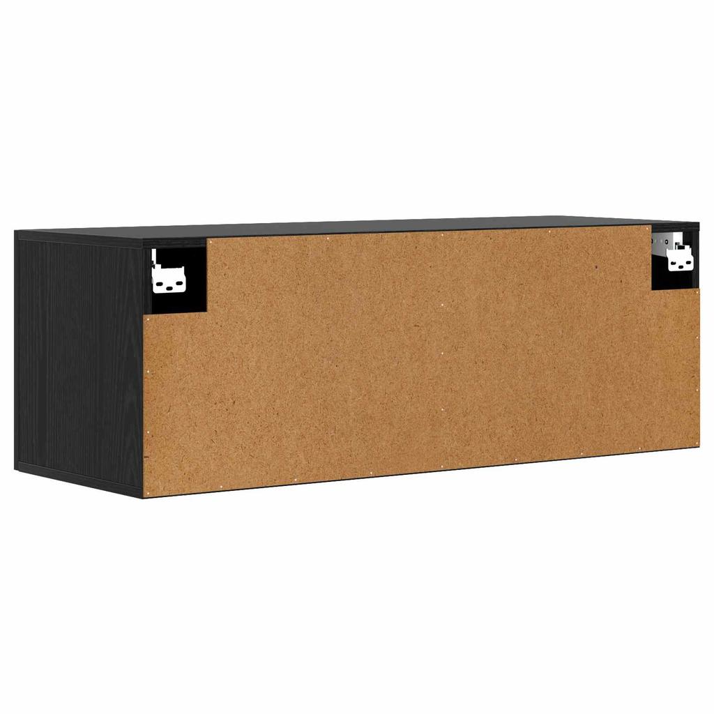 Wall Cabinet Black Oak Look 100 x 36.5 x 35 cm