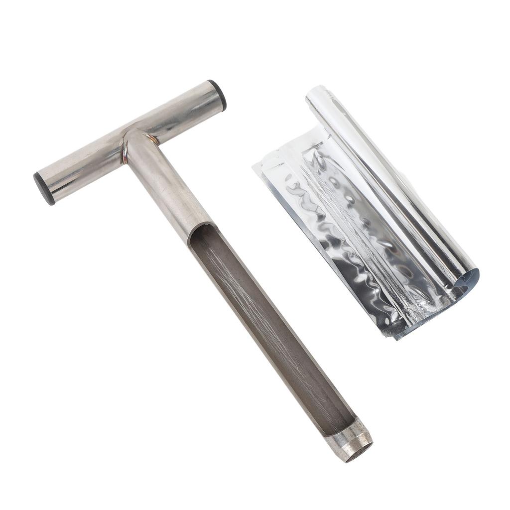 Soil Sampler Probe with T Handle Stainless Steel Soil Probe Rod Soil Test Set with 2 Sample Bags for Plant Care Garden Farm