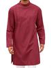 Arabic Style Fashionable Long Men's Shirt - Simple Muslim Robe