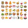 35pcs-50pcs Playful Snacks Stickers Colorful Food Funny Stickers Food Stickers For Guitar DIY Skateboard Laptop Luggage Decor