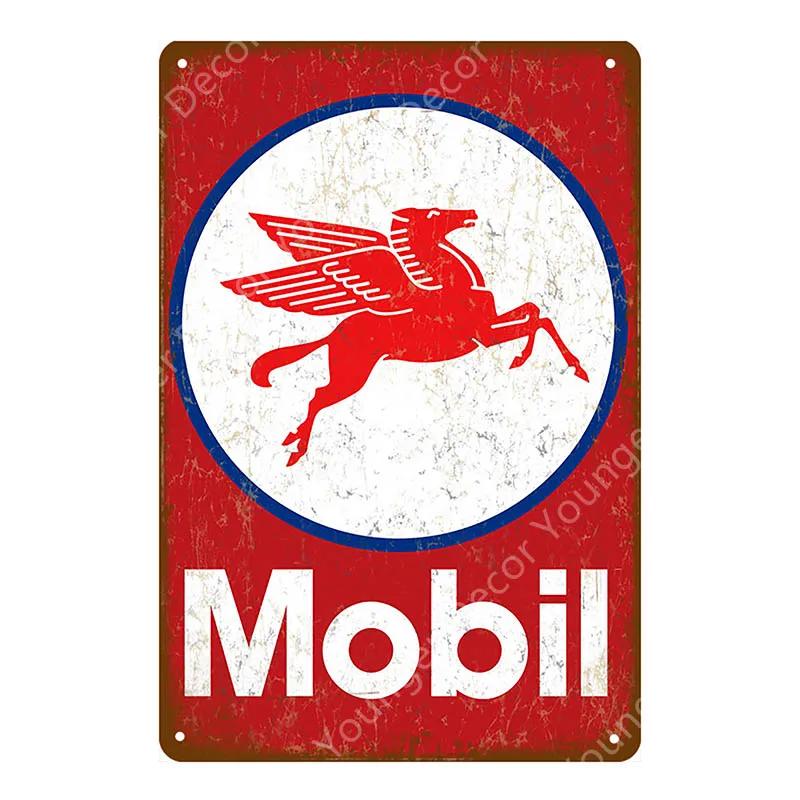 Vintage Texaco Motor Oil Signs Sky Chief Castrol BP Metal Poster Wall Art Painting Plate Garage Gas Gasoline Station Decor YJ