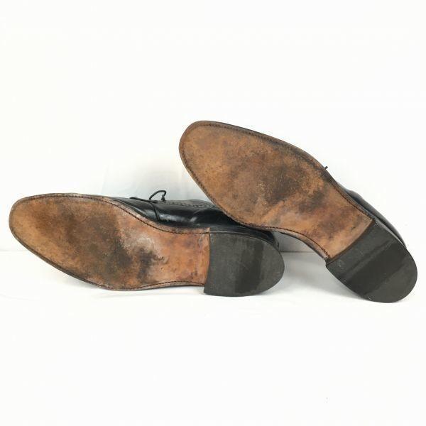 Pre-70s Vintage BOSTONIAN Wingtip Business Shoes Black Size 10D 27.5-28.0 Men's(USED)