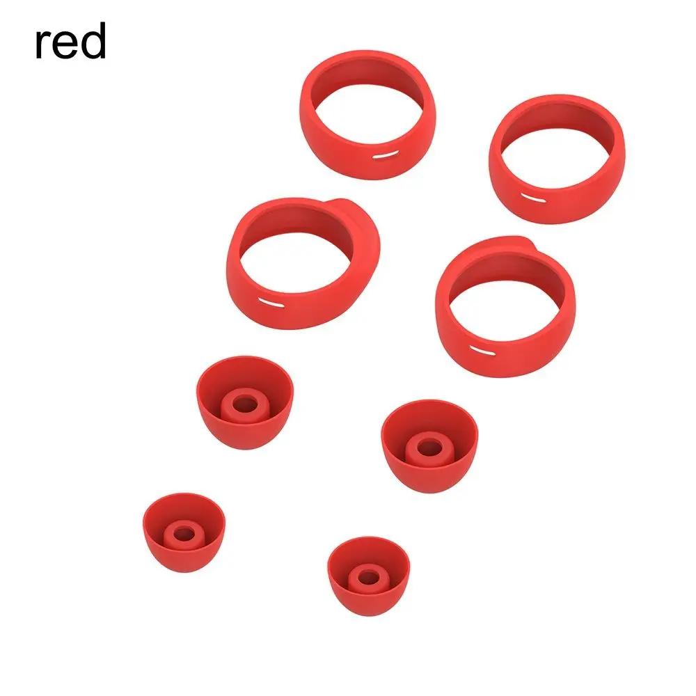 

Fashion Anti-Slip Silicone Eartips Cover In-ear Earphone Earbuds Cover for Samsung Galaxy Buds Headphone Ear tips Kits Black Red червоний
