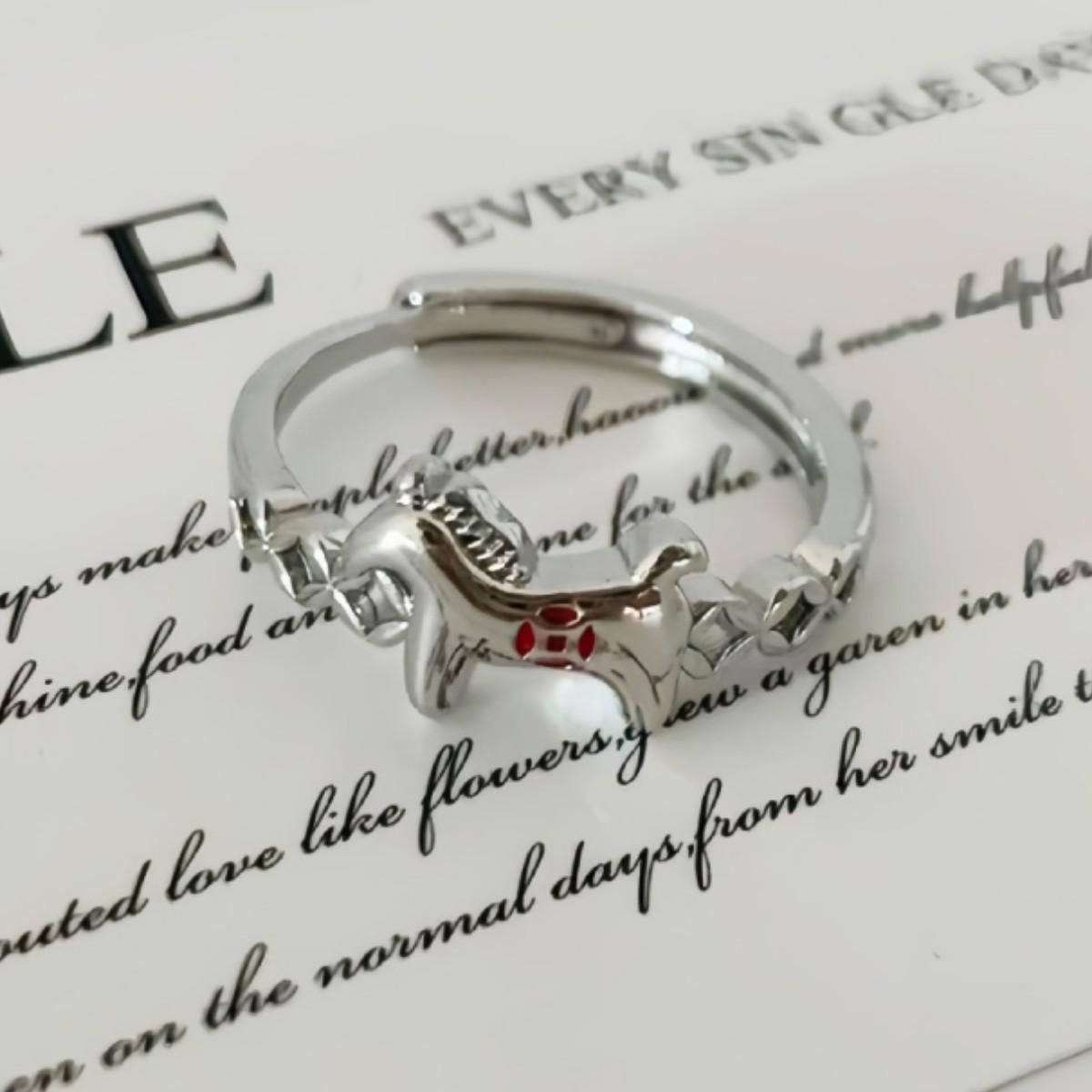 Luxurious Openable Zodiac Horse Ring for Prosperity