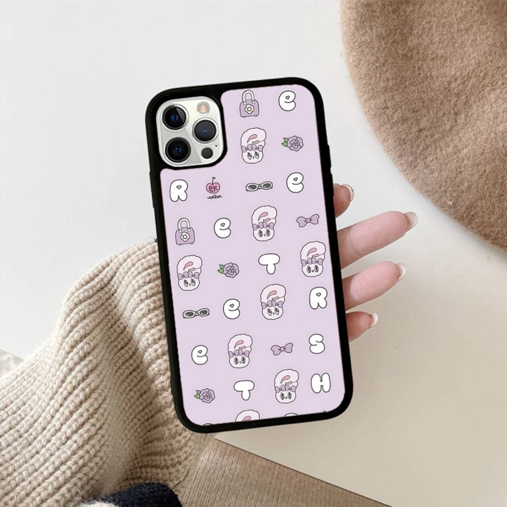 Cute E-EstherS Bunny Rabbit For Iphone 17 Air 16 15 14 13 12 11 Pro Max TPU+PC Plus Shockproof Back Phone Cover