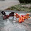 3D Printed Flying Dragon Figurine with Movable Joints & Wings Poseable Dragon Desktop Ornament Collectible Toys
