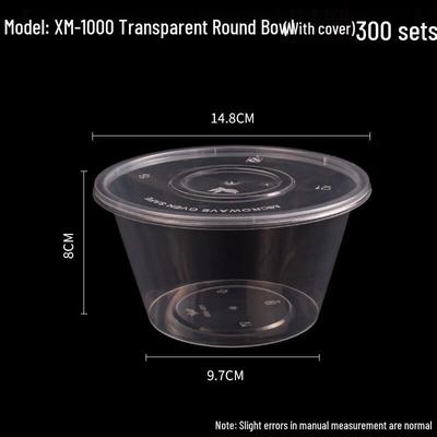 Disposable Round Plastic Food Containers with Lids
