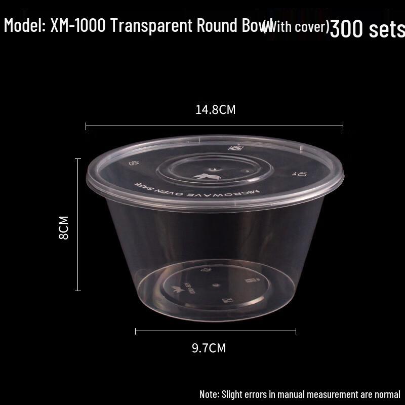 Disposable Round Plastic Food Containers with Lids