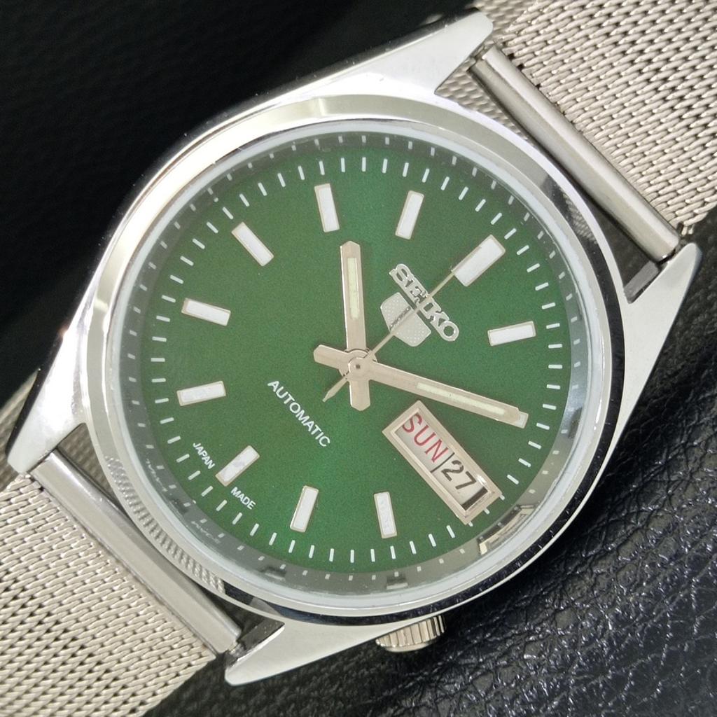 JAPAN VINTAGE REFURBISHED SEIKO 5 AUTOMATIC MENS GREEN DIAL WATCH a440532-9 Sk-a440532-1