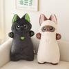 Japan Anime Cat Plushie Stuffed Siamese Kitten Animals Black Cats Throw Pillow School Nap Sleeping Pillowtoys Kids