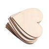 Love Heart Shape Wooden Embellishment for Weddings Plaques Decoration(80mm 10pcs)