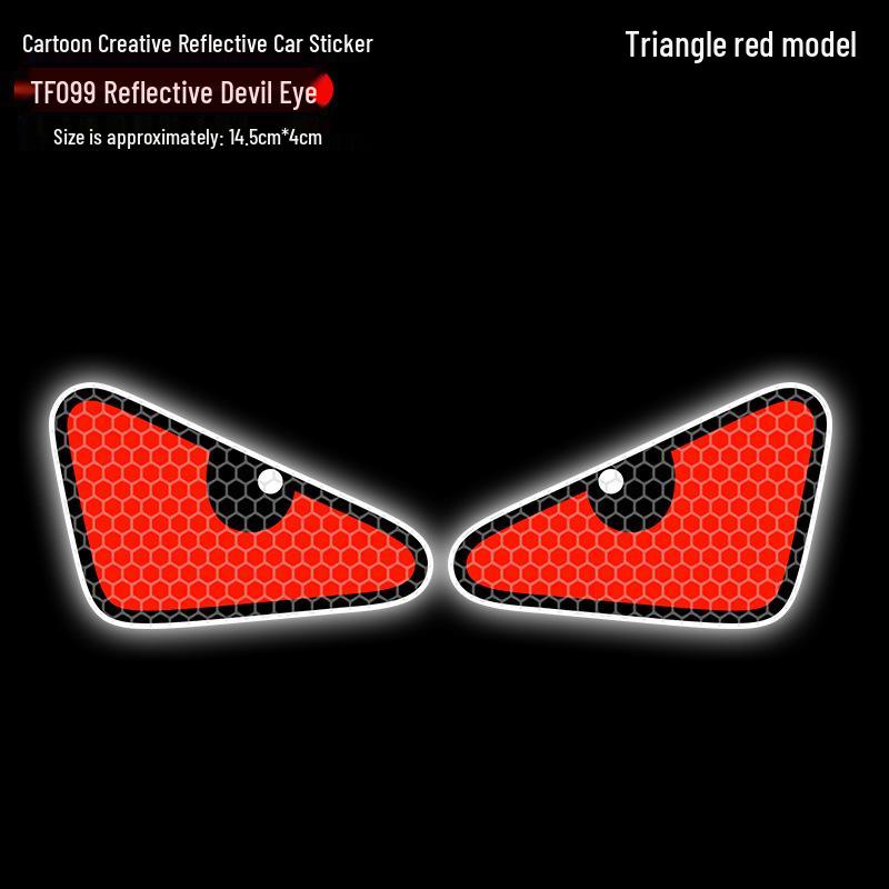 Devil Eyes Reflekterande Motorcykel & EV Karossdekal - Kreativ Personalisering