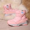 Girls Mid Calf Fleece Snow Boots Simple Design Warm Windproof Outdoor Play Snow Versatile Casual Style Ideal Gift Childrens Day