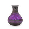 Difusor de Óleo Essencial 500ml com Grão de Madeira e Design Vazado - Umidificador de Pétala de Grande Capacidade para Aromaterapia Doméstica.