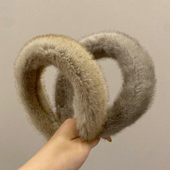 Women Hairband Elegant Plush Headband Lady Sponge Headwear Fashionable Hair Accessory for Autumn Winter