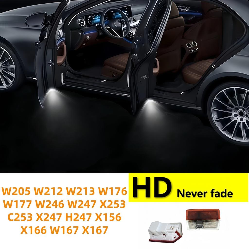 2 HD For Mercedes Benz Led Car Door Projector Light Accessories H243 W166 W167 X247 X166 H247 W213 X253 W176 W177 W205 W212 X156 AP1