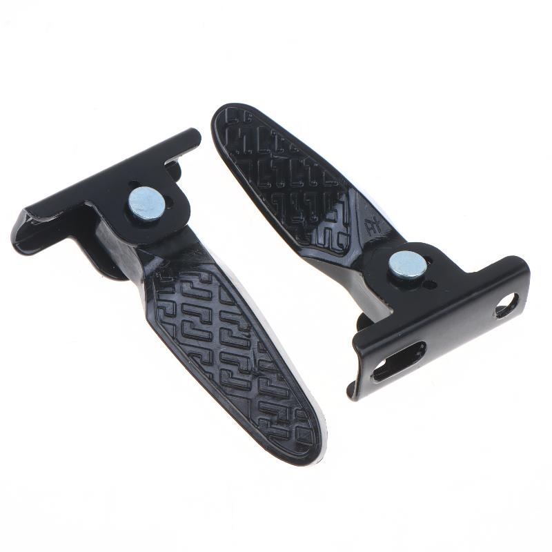 2Pcs Foldable Electric Scooter Rear Foot Peg Non Slip Easy Install Passenger Pedal for Outdoor Scooter Riding Use 1set