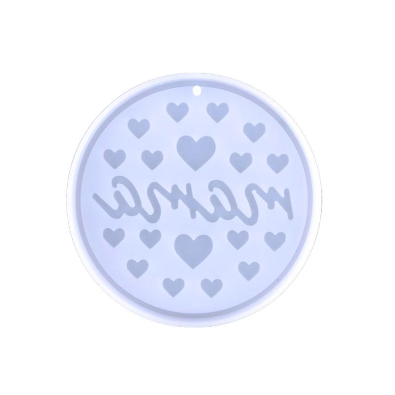 Round-shape Ornaments Resin Casting Silicone Mold Woman Keychain Decorative Pendant Jewelry Mold for DIY Crafts