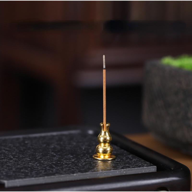 10pcs Copper Gourd Incense Plug with Nine Holes Mini Portable Water Drop Spice Seat Wire Stick Holder Sticks Burner Accessory