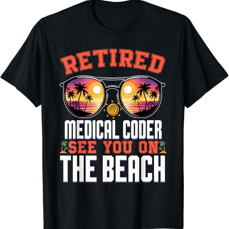 

Beach Sunglasses Retired Medical Coder T Shirt 5XL різнокольоровий