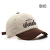 Fashion Autumn Winter Corduroy Baseball Cap for Men Women New Letter Embroidery Patchwork Soft Top Hat Unisex Hip Hop Caps