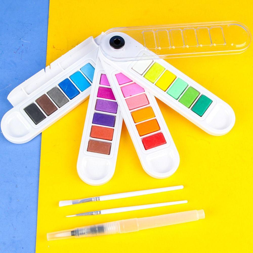 Washable Solid Watercolor Pigment Foldable Portable Travel Watercolor New Watercolor Paint Set