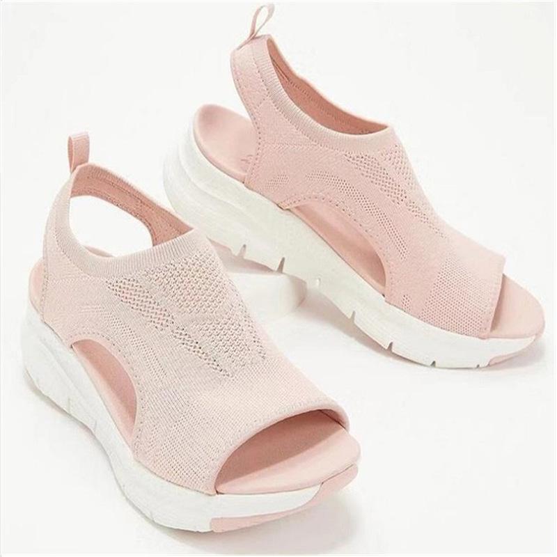 

Large size autumn fish head casual sleeve fashion sandals low heel women s shoes origin source sports break 44 розовый