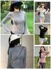 Women's Black Ice Silk Slim-Fit Stand-Collar UV Protection Yoga Top
