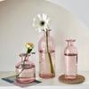 Nordic Glass Vase Transparent Small Flower Pot Ornament Hydroponic Tabletop Vasen Planters Home Aesthetic Decor Ornament Craft