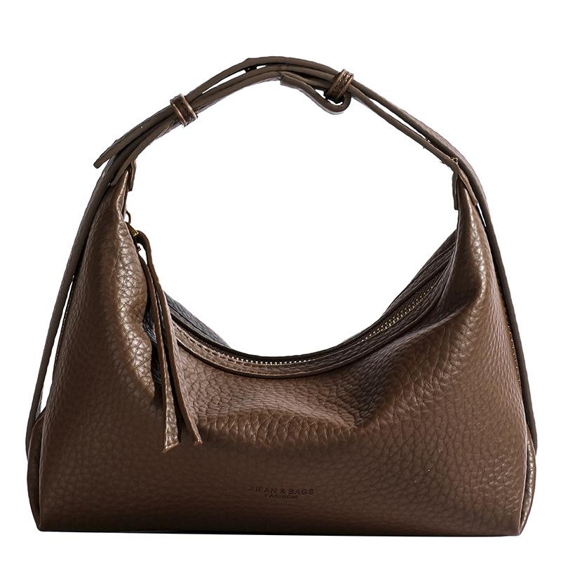 

Вместительная сумка через плечо Модная и повседневная сумка-тоут Универсальная и изысканная сумка под мышкой кофейный