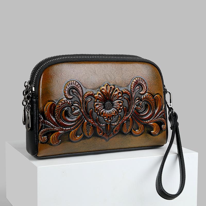 Vintage Chinese Ethnic Embroidery Ladies Shoulder Bag Elegant Crossbody Folk Art Pattern Fashion Casual Multifunctional Mini Handbag