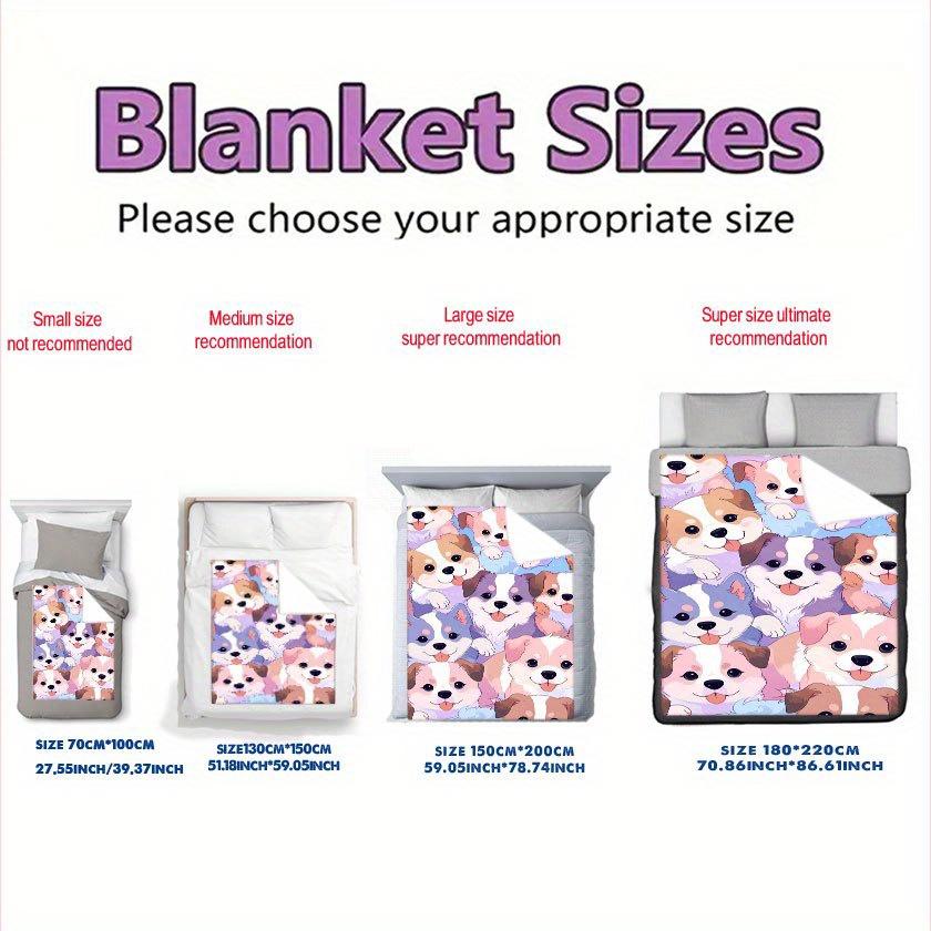Welpenliebe Print Decke Wendbare Flanelldecke für Hundeliebhaber Ganzjahreskomfort Flauschiger Freund Geschenk