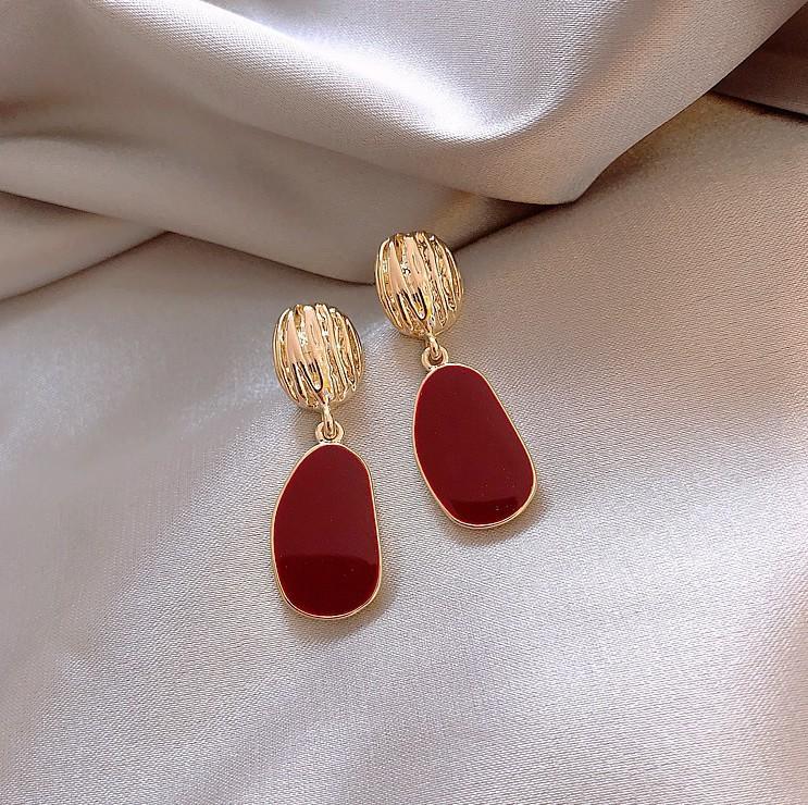 New High-end Atmosphere Decoration Shine Fashion Women Temperament Personality Exaggerated Earring Wedding Jewelry Birthday Gift