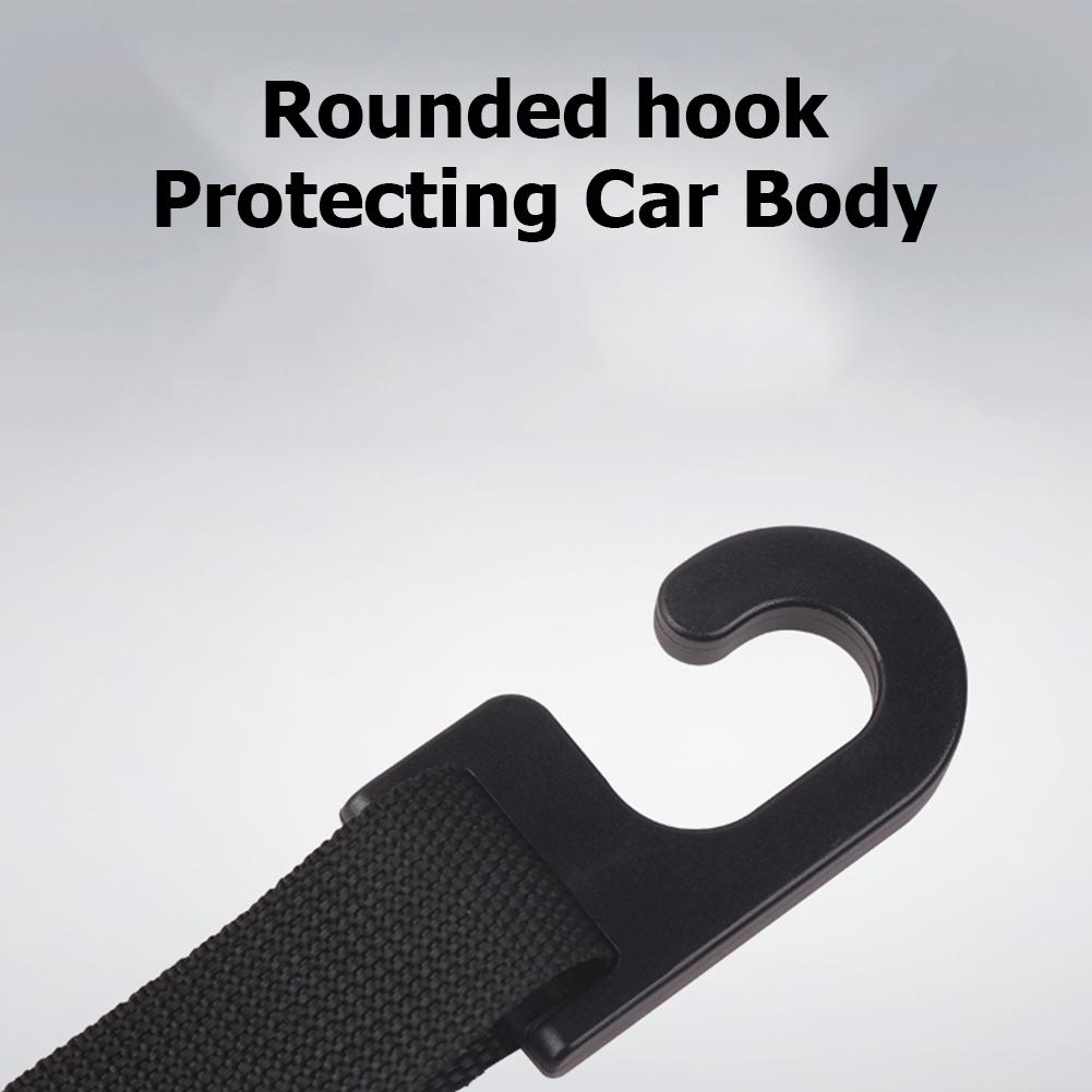 Portable Car Back Storage Hooks Seat Headrest Hanger Adjustable Length Flexible Compactness for Groceries Bag Handbag