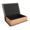 Decorative Book Box Wood Leather European Vintage Book Shape Storage Box Faux Antique Book Box for